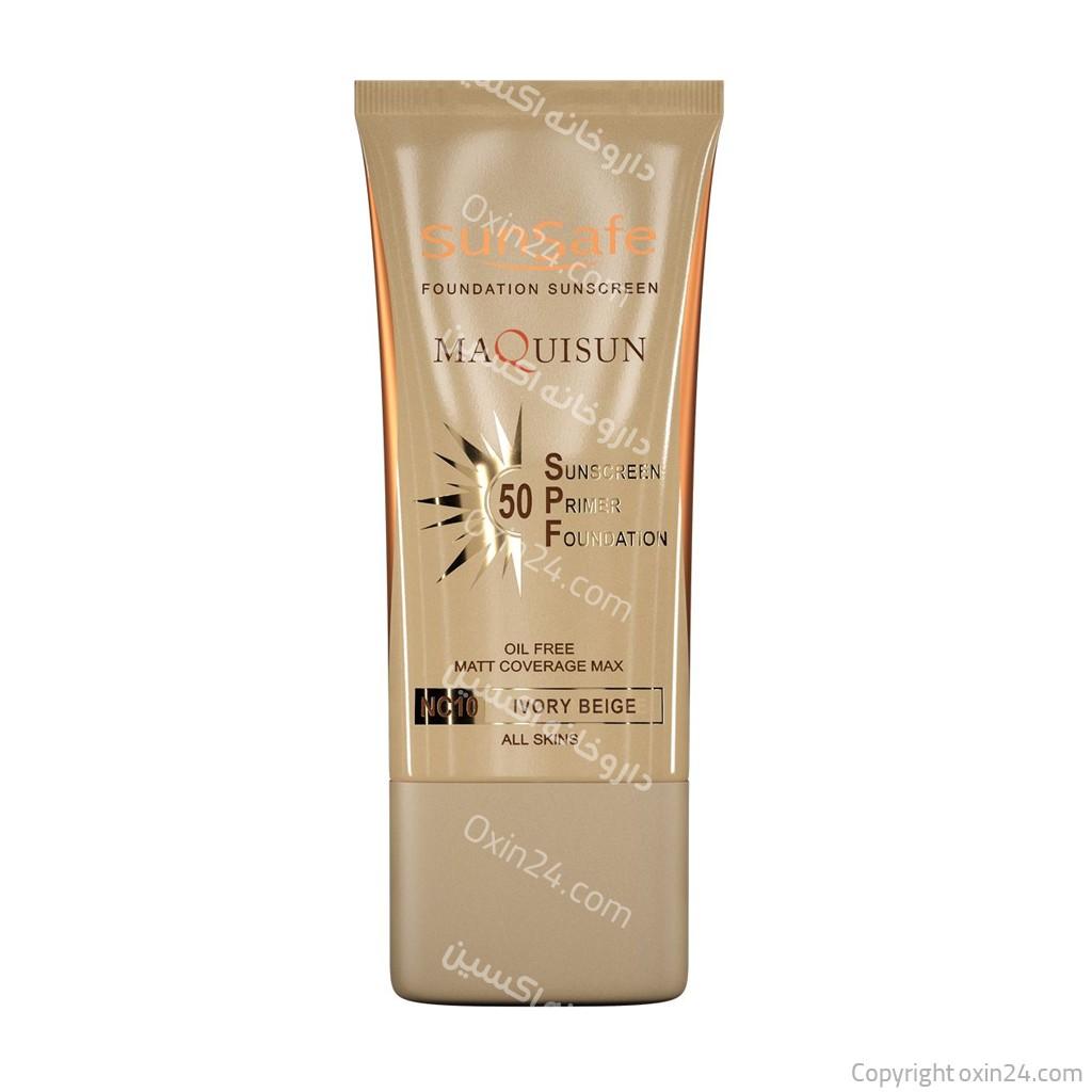 ضد آفتاب کرم‌پودری بژ SPF50 سان سیف