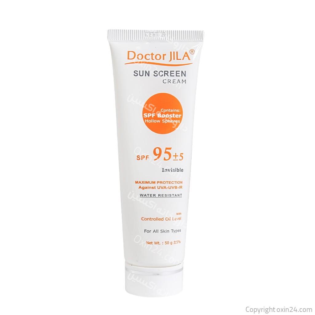 کرم ضد آفتاب SPF95 دکتر ژیلا با چربی کنترل شده 50 میلی لیتر بی رنگ