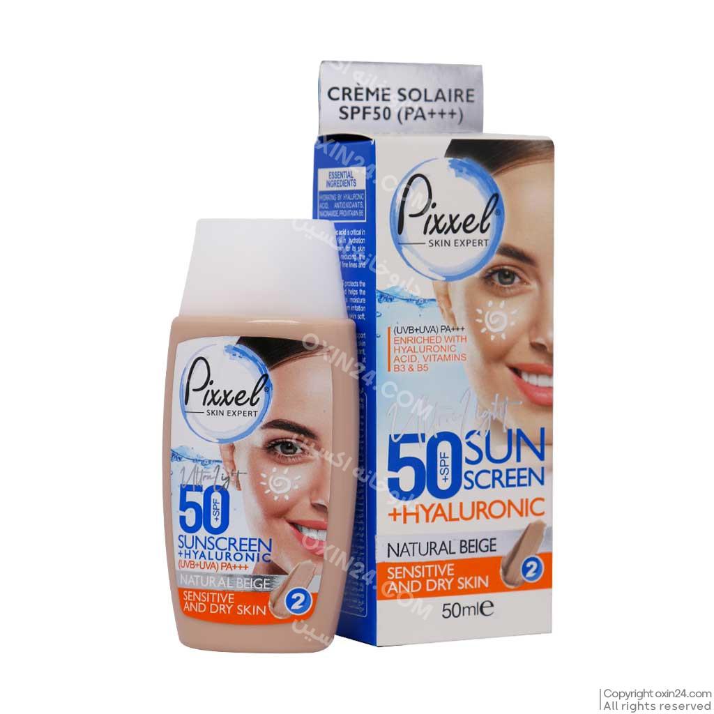 کرم ضدآفتاب پیکسل +50 بژ طبیعی پوست خشک و حساس 50م ل