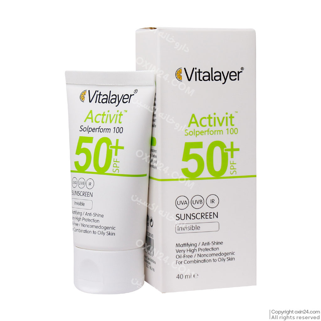 کرم ضد آفتاب پوست چرب بی رنگ اکتی ویت ویتالیر SPF50