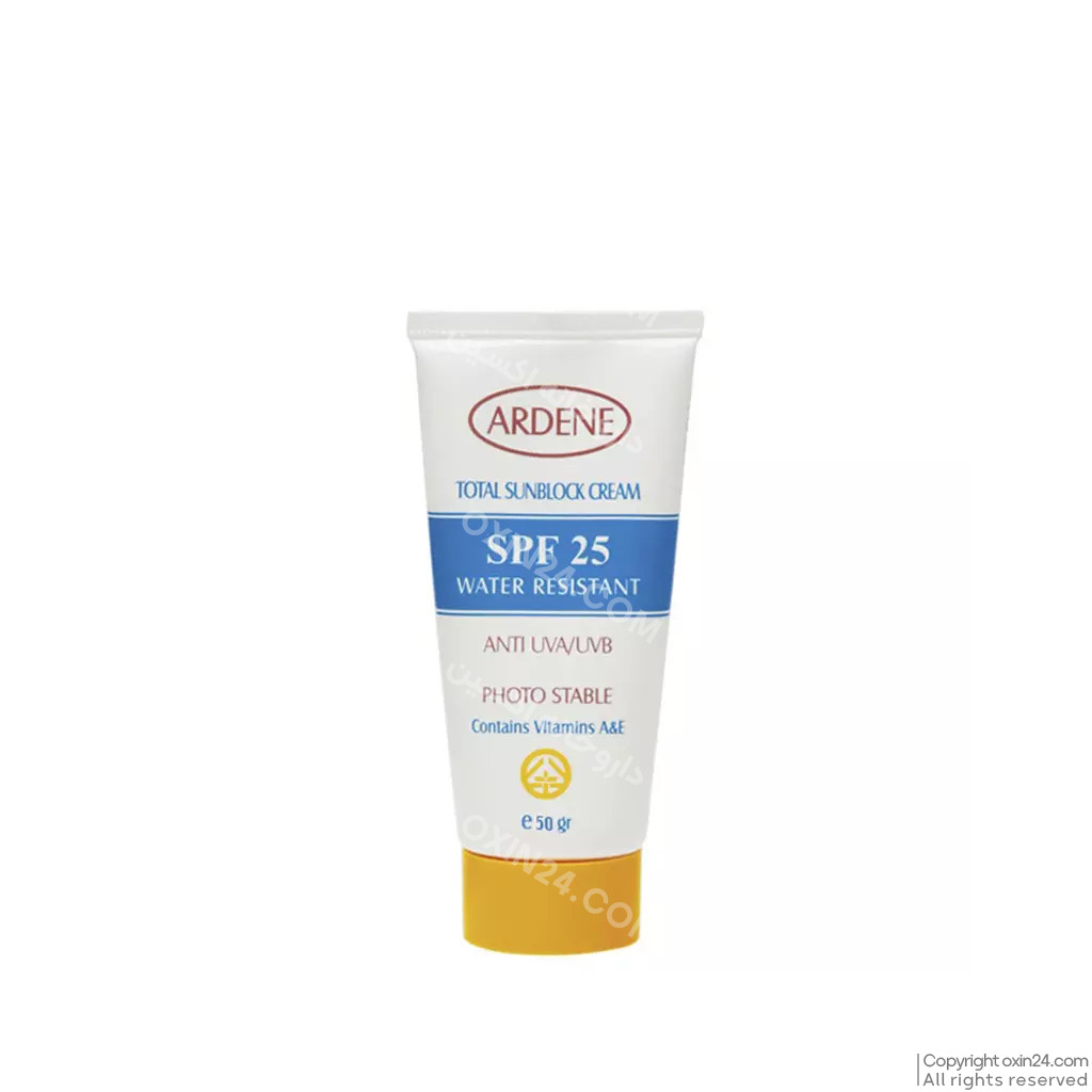 کرم ضد آفتاب آردن SPF25 مقاوم در برابر تعریق و شستشو 50 گرم