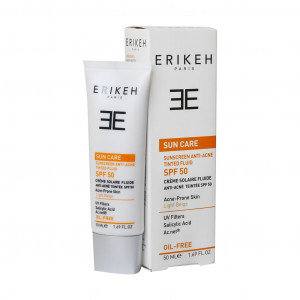 فلوئید ضدآفتاب و ضد جوش رنگی فاقد چربی SPF50 اریکه بژ روشن