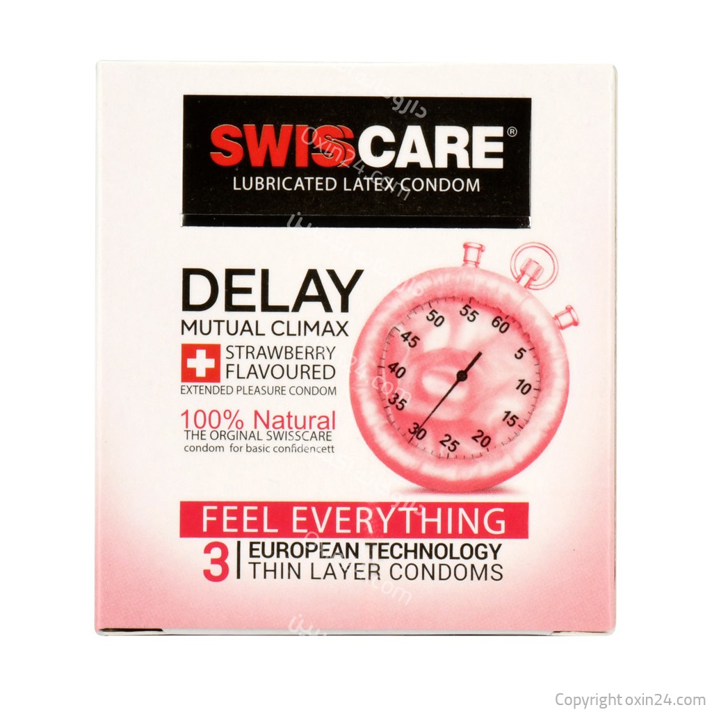 کاندوم تاخیری سوئیس کر مدل Delay Mutual Climax بسته 3 عددی