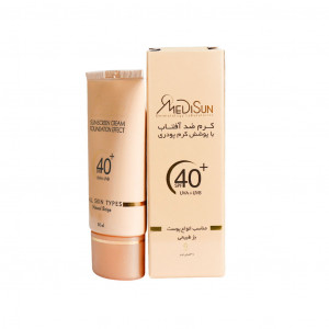 کرم ضدآقتاب مدیسان سری Oily Skin مدل Natural Beige