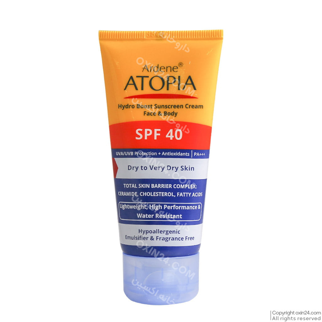 کرم ضد آفتاب SPF40 آتوپیا آردن مناسب پوست خشک 50 گرم