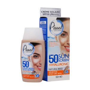 کرم ضدآفتاب پیکسل +50 بژ طبیعی پوست خشک و حساس 50م ل